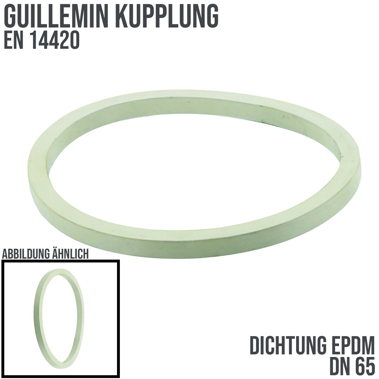 DN 65 Guillemin Kupplung Ersatz Dichtung EPDM weiß