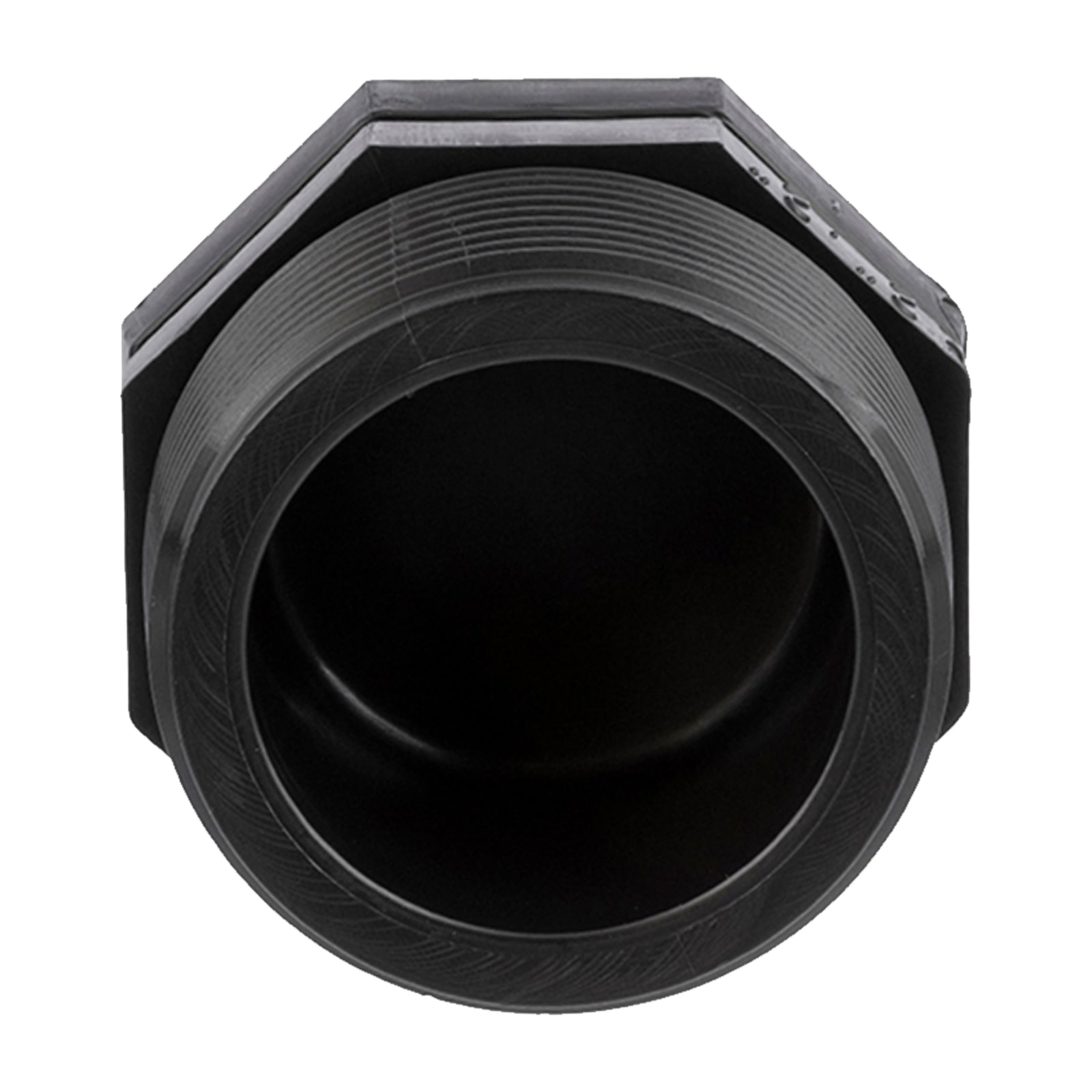2" PP Gewinde Fitting End Stopen schwarz Außengewinde IG Polypropylen - PN 10 bar