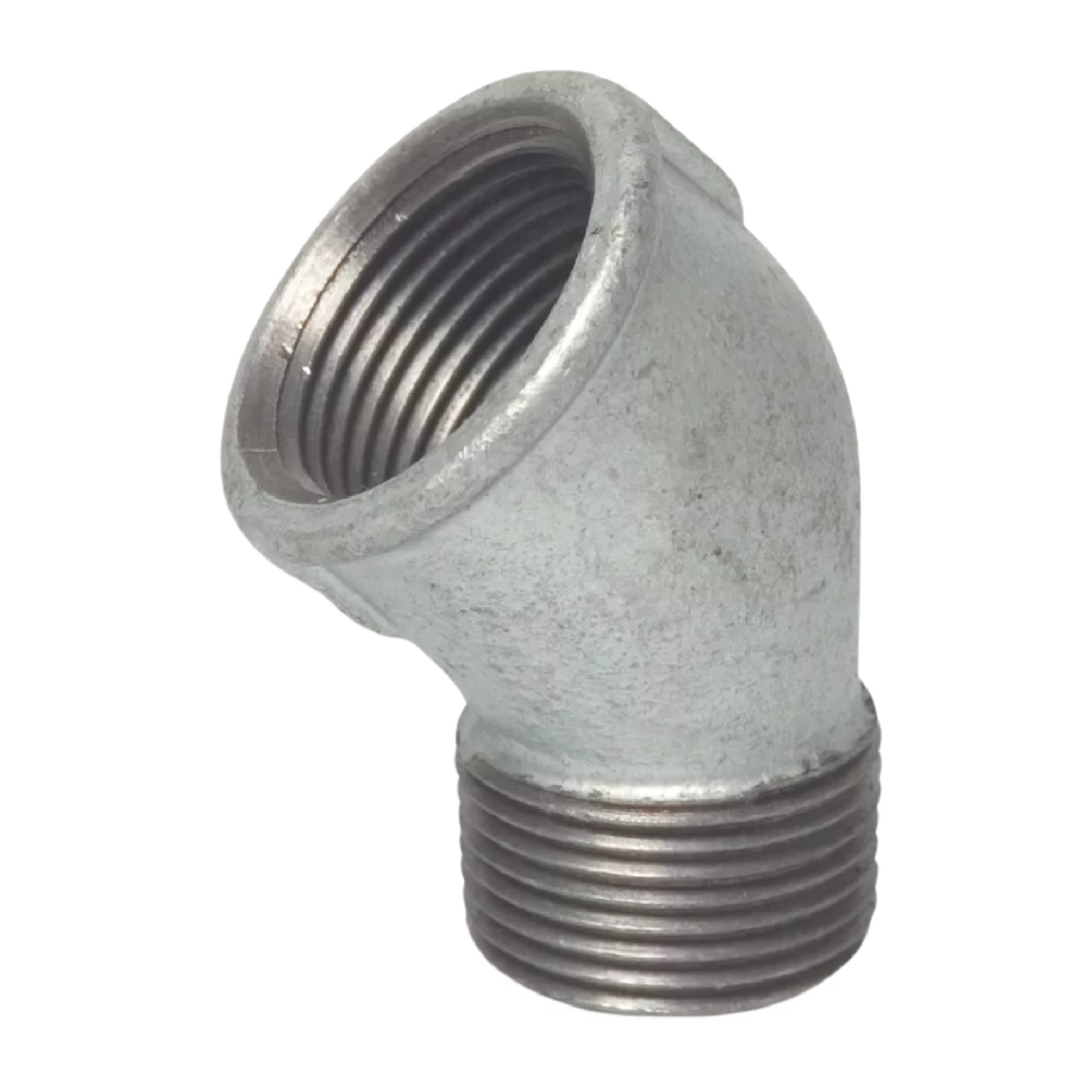 3/8" Gusseisen Temperguss Fitting Winkel 45° Innen x Außengewinde IG x AG DVGW PN 25 bar