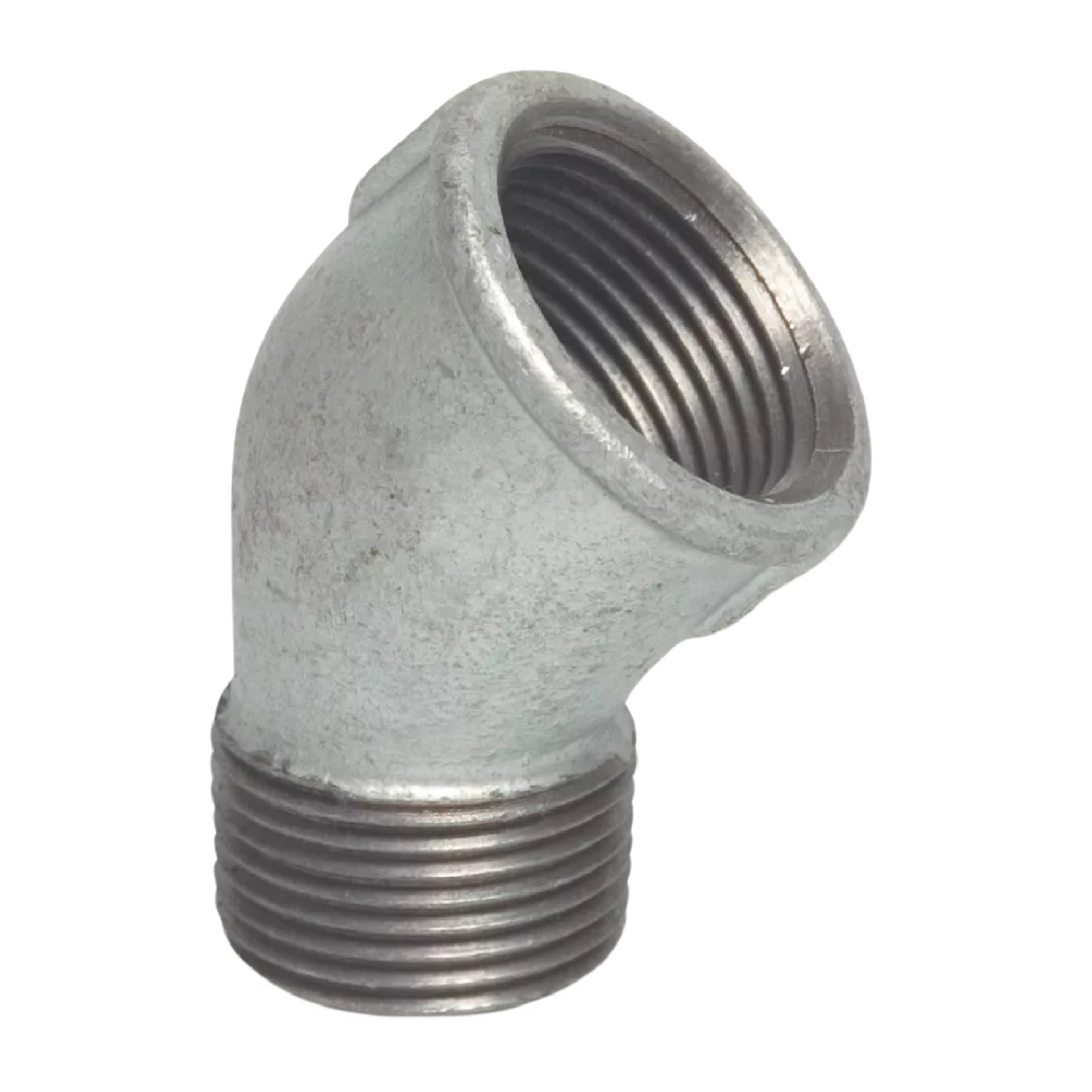 3/8" Gusseisen Temperguss Fitting Winkel 45° Innen x Außengewinde IG x AG DVGW PN 25 bar