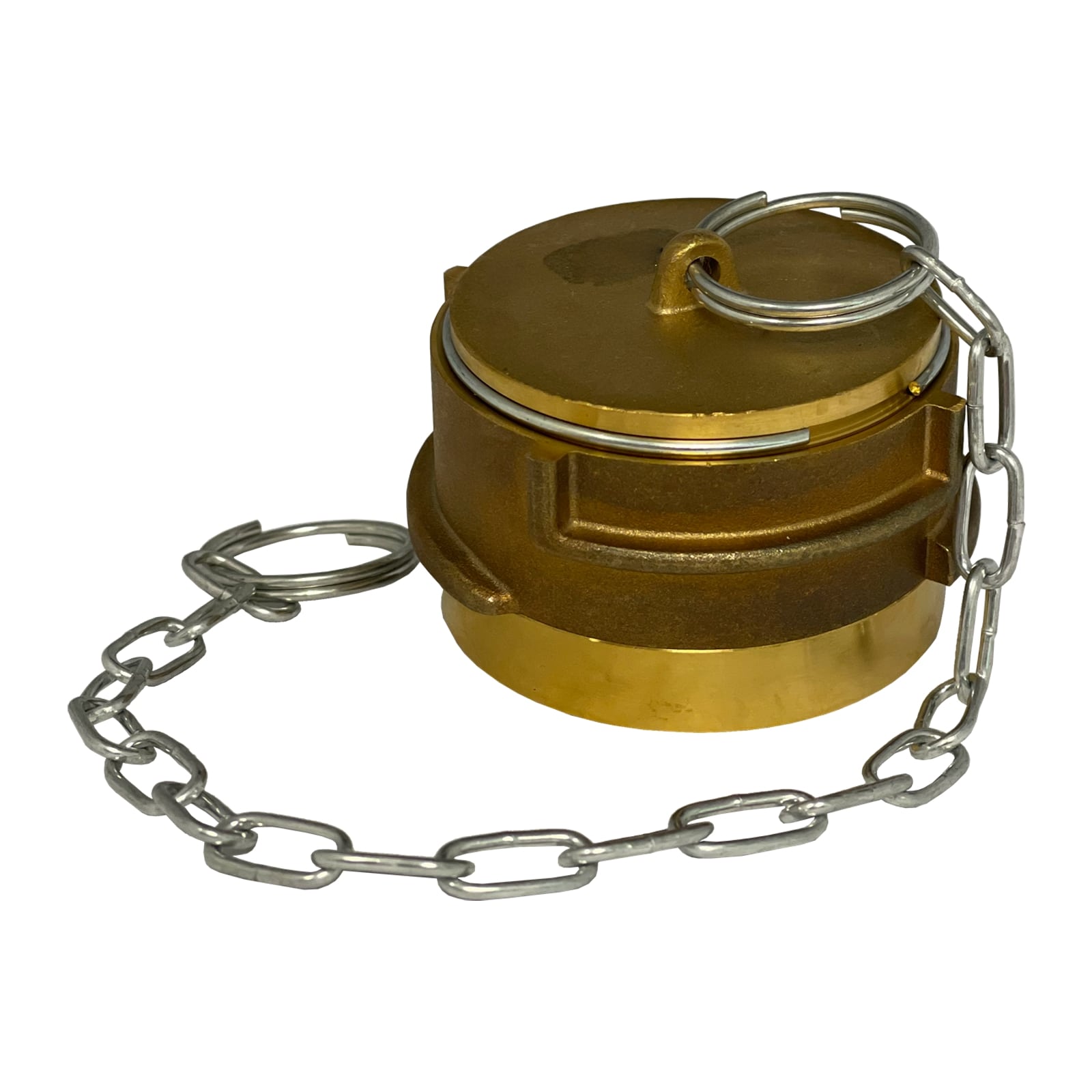DN 100 Guillemin Kupplung Blind Kappe Verschluss Verriegelung mit Kette Messing - PN 16 bar