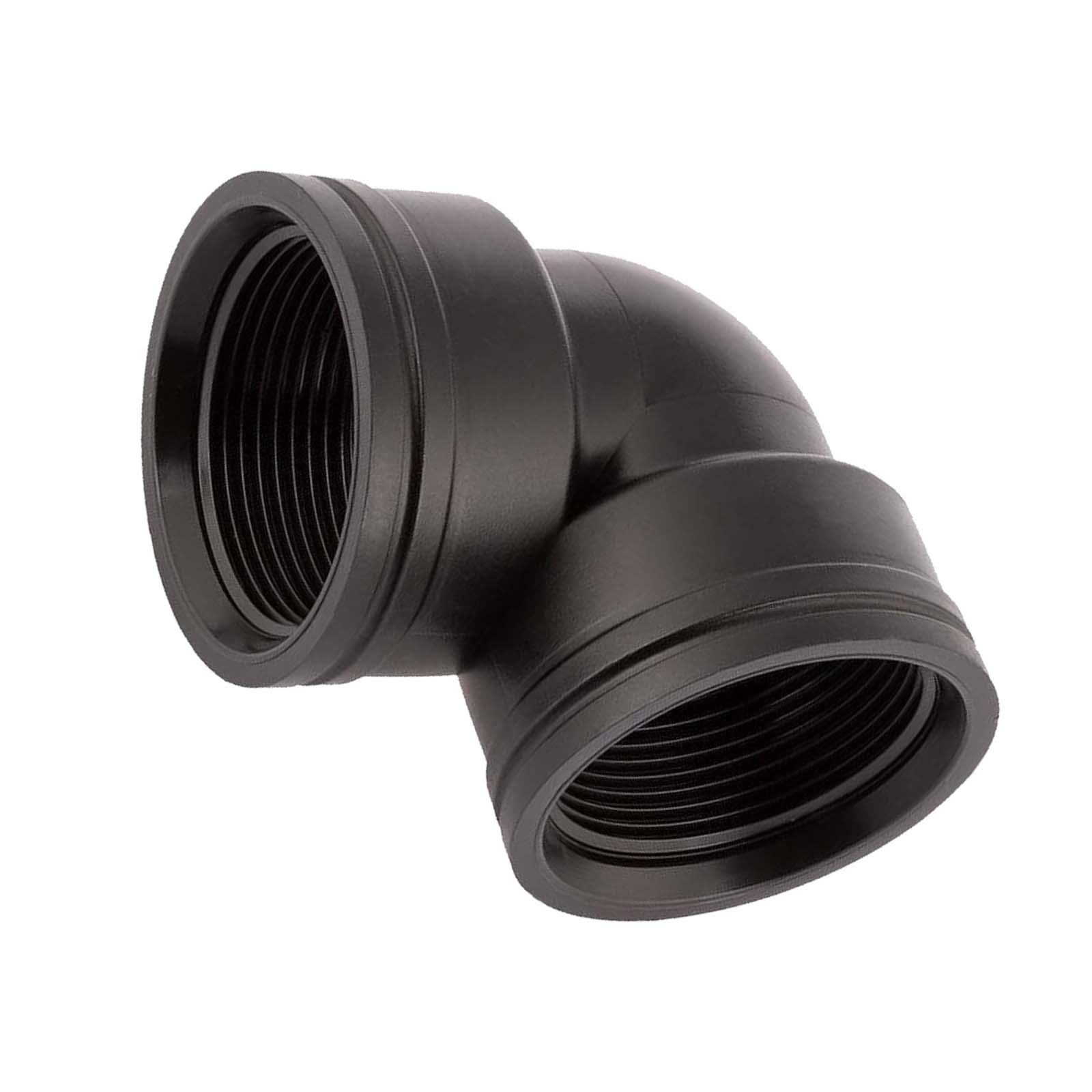 2 " PP Gewinde Fitting Winkel 90° schwarz Innen x Innengewinde IG Polypropylen - PN 10 bar
