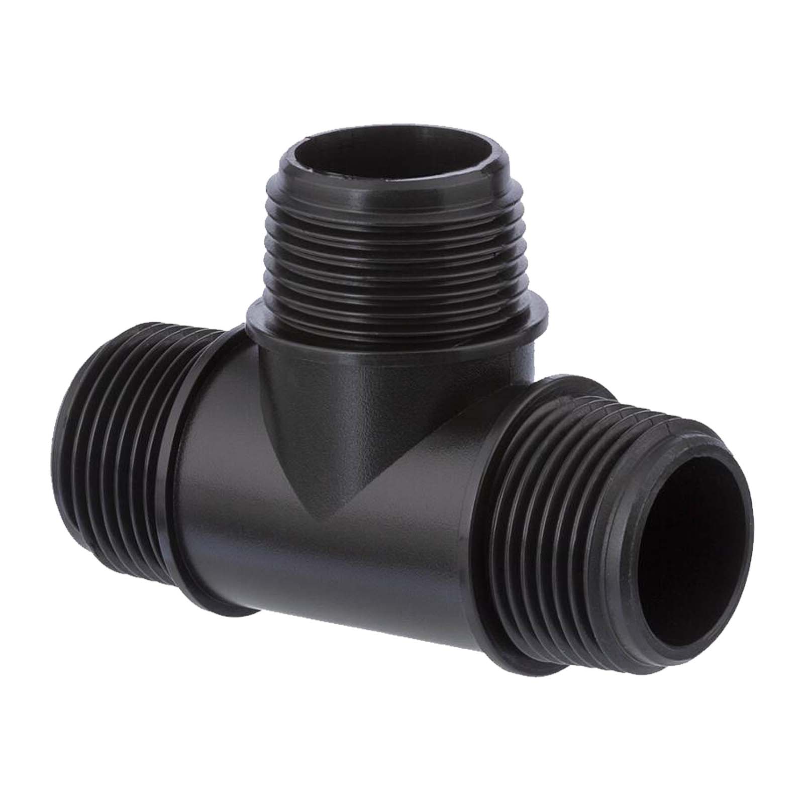 2 " PP Gewinde Fitting T-Stück 90° schwarz Außen x Außengewinde IG Polypropylen - PN 10 bar
