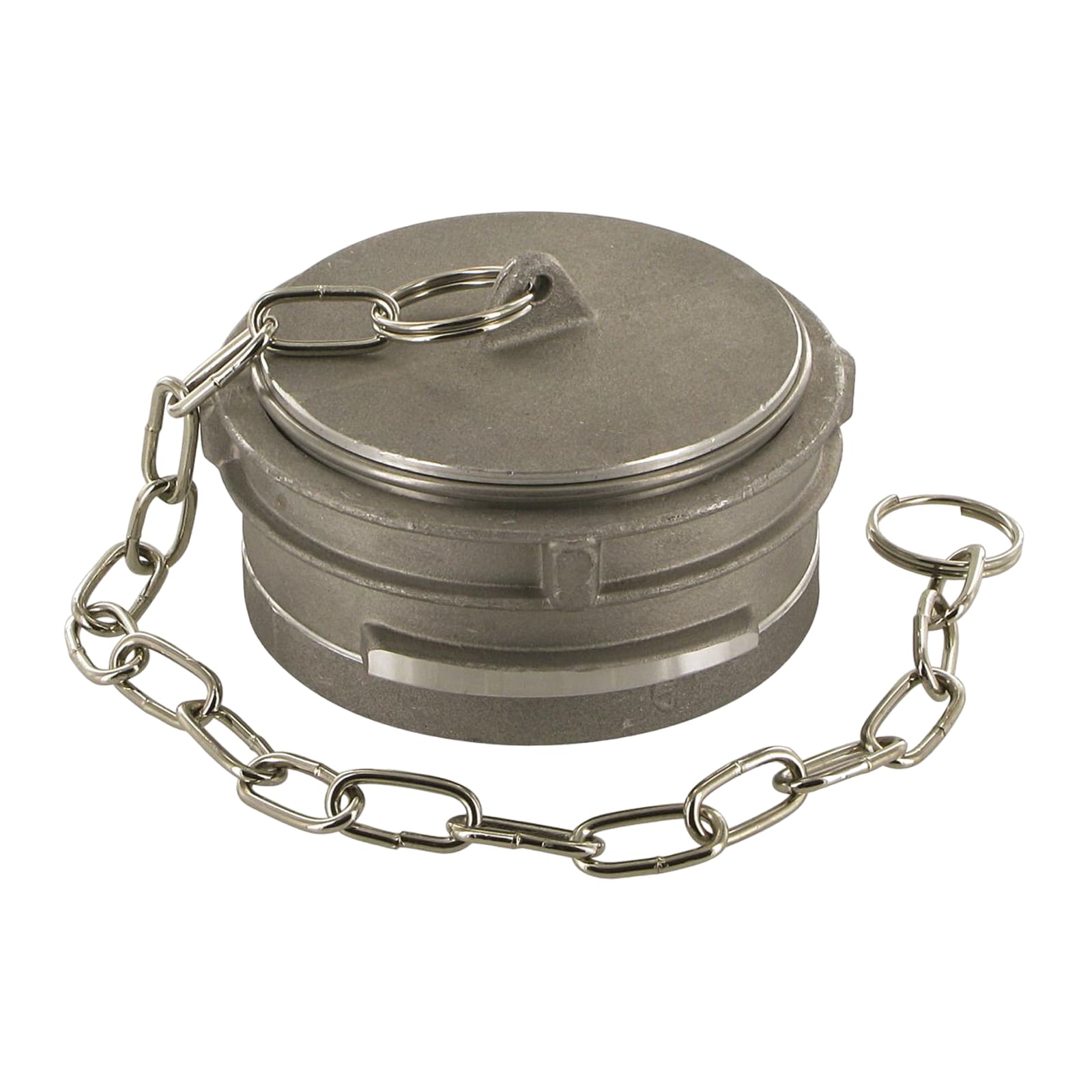 DN 100 Guillemin Kupplung Blind Kappe Verschluss Verriegelung mit Kette Edelstahl AISI 316 - PN 16 bar