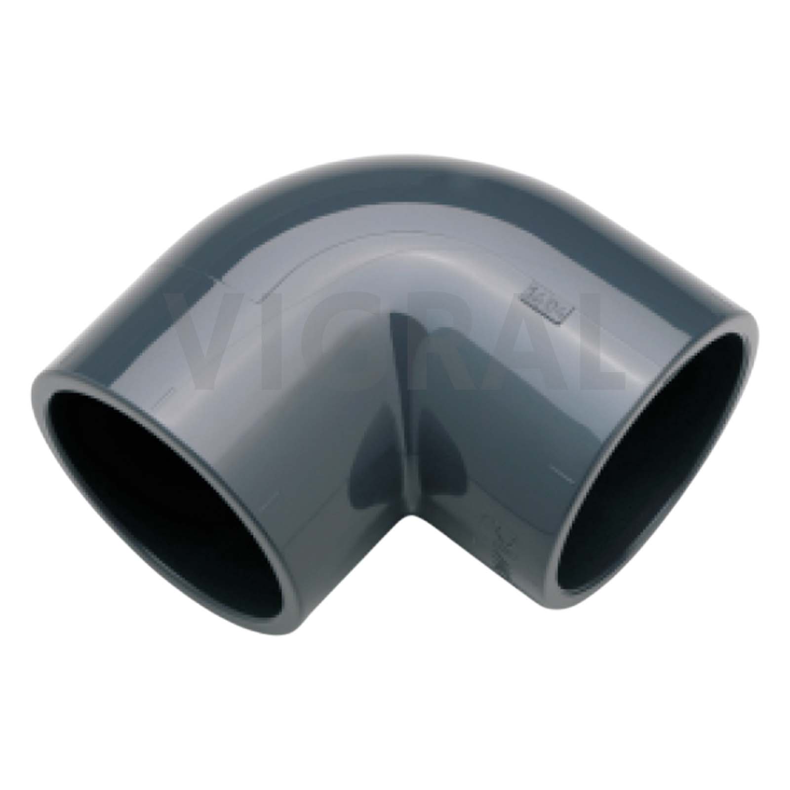 400 mm PVC Klebe Fitting Winkel 90° Muffe Verbinder - PN 10 bar