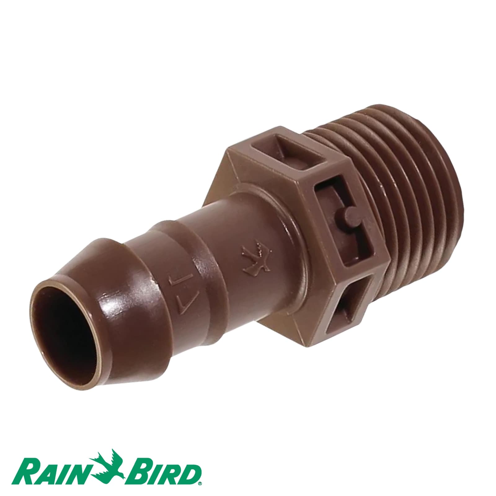17 mm x 3/4" Rain Bird Adapter Kunststoff Tülle x Außengewinde Tropf Fitting braun Typ XFF17 - PN 3,5 bar