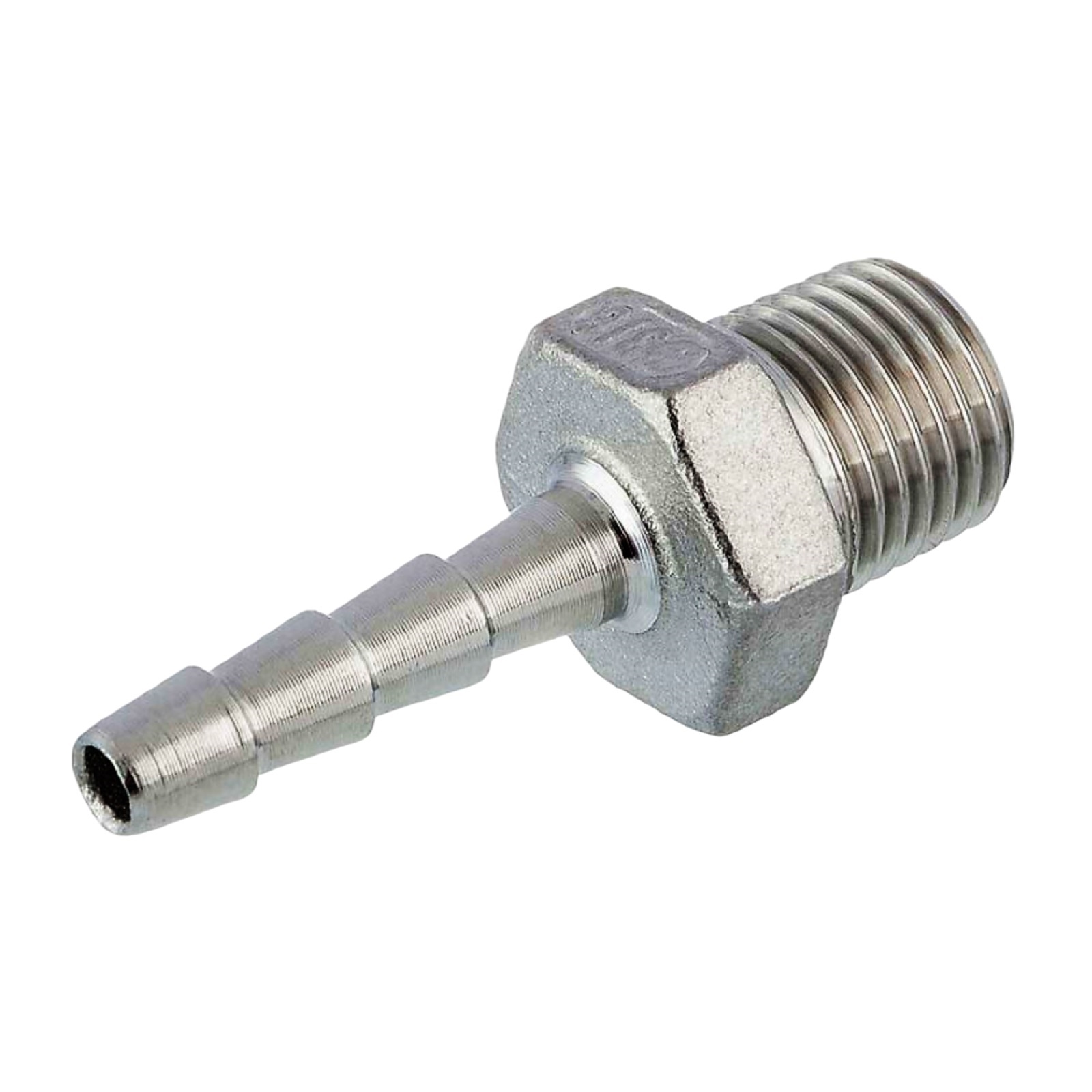 4 mm x 3/8" Zoll Schlauch Tülle Stutzen Außengewinde AG Nippel Edelstahl AISI 314 VA  Fitting - PN 20 bar