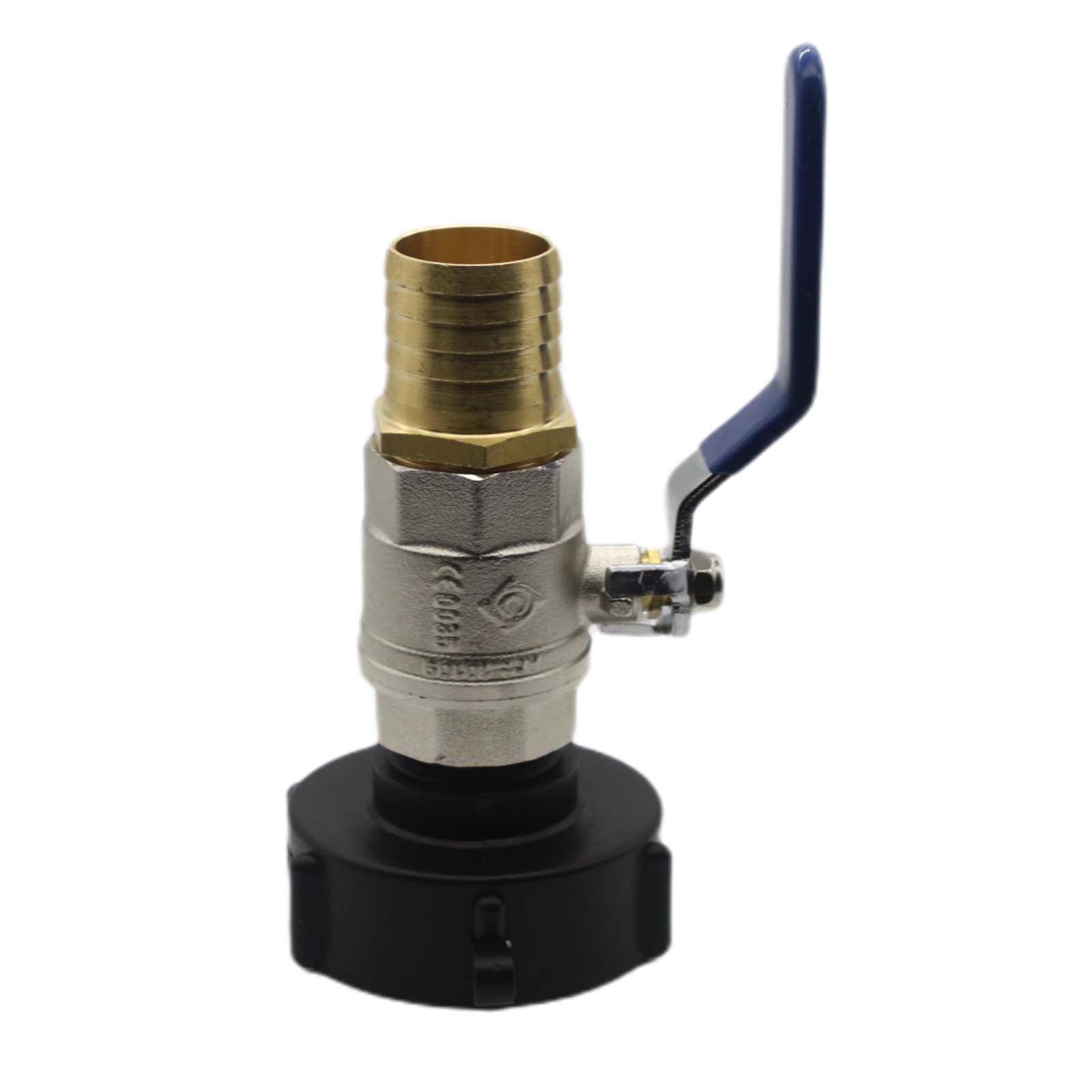 S60 x 6 IBC 1" Kugel Hahn Ventil Schlauch Tülle 1 1/4" 32 mm Messing Container Tank Zubehör