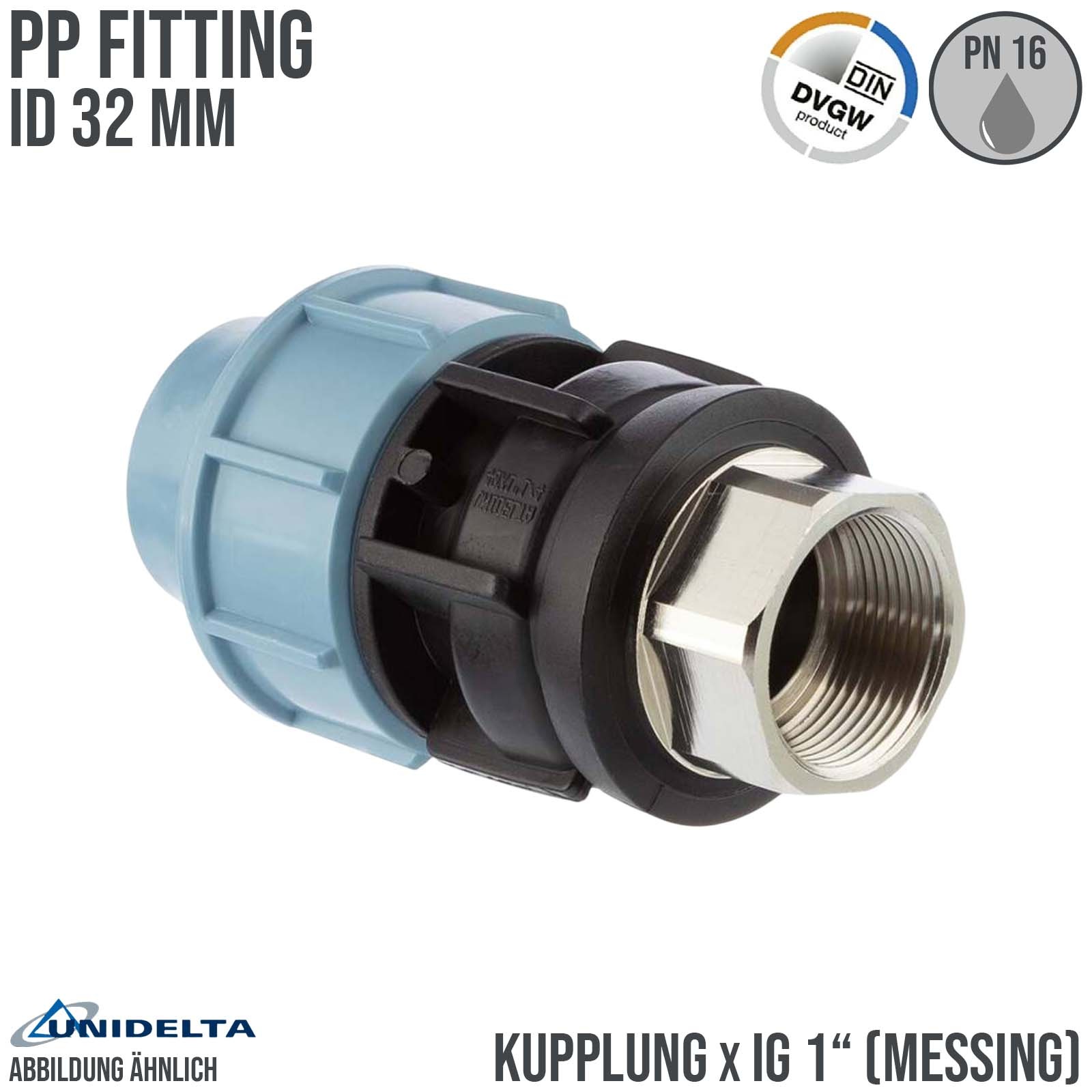 Unidelta PP / PE Klemm Fittings in verschiedenen Ausführungen und Durchmessern für PE Rohre und Flexschlauch finden Sie in unserem Shop.